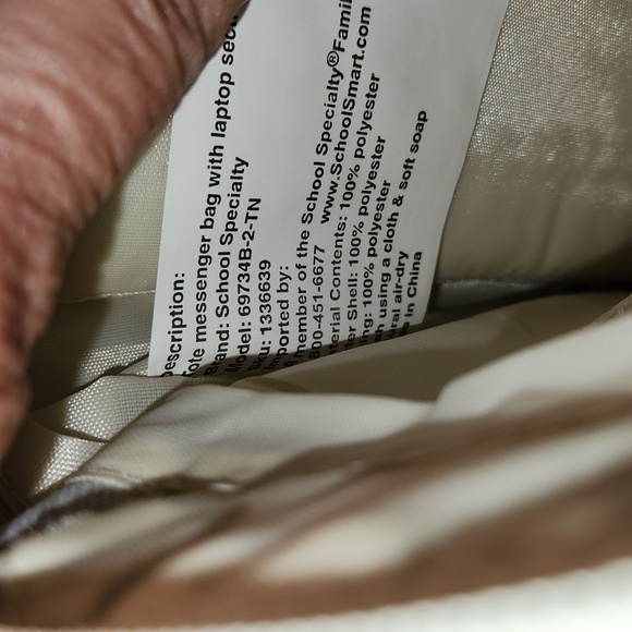 ‼️NWT School Smart canvas Tote Messenger bag with padded laptop section 💼🎒👜 - Picture 3 of 8